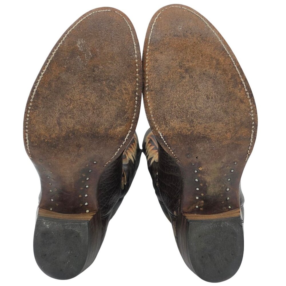 Justin 2223 Rick Grimes Walking Dead Cowboy Boots Mens 11E Wide Screen Accurate - Picture 6 of 16